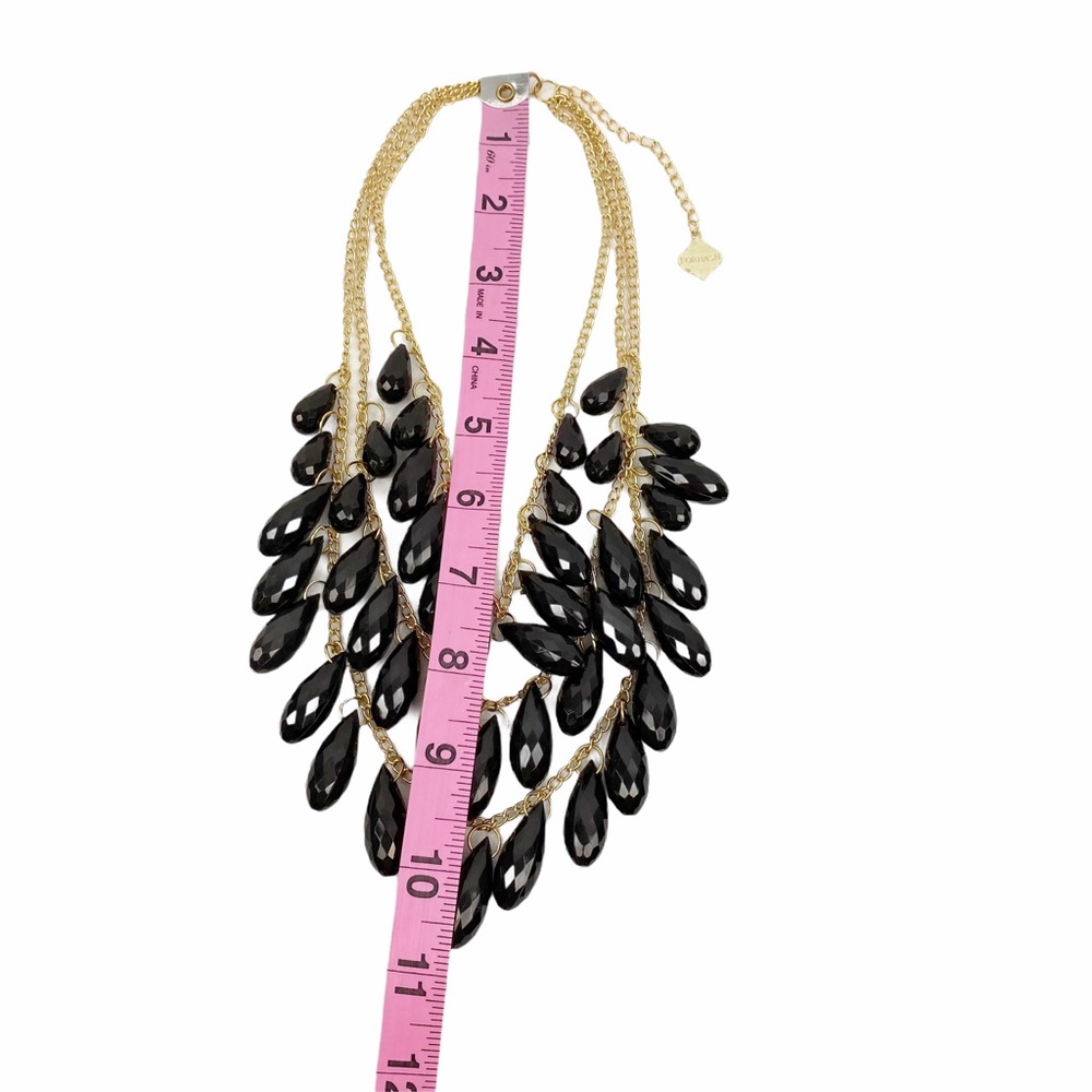 NWT FORNASH 3-Tier Glad & Black Necklace - Picture 5 of 5